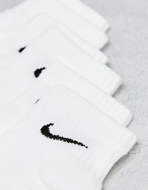 Nike Training Everyday Cushioned ankle socks 6 pack in white | ASOS