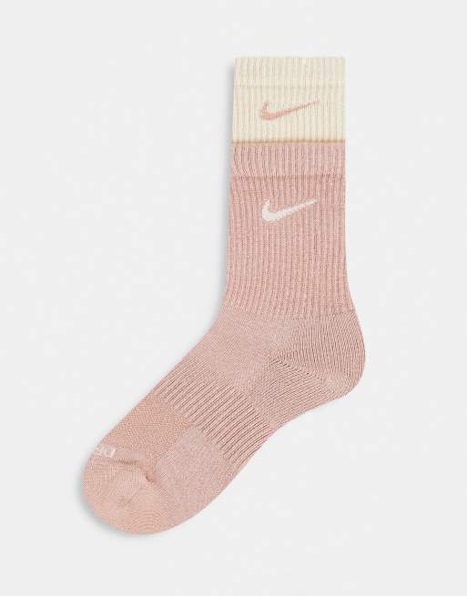 Nike Chaussette Haute Rose