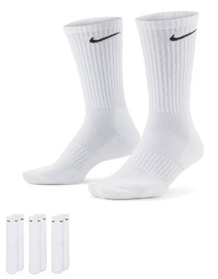 Nike Training - Everyday Cushioned - Lot de 3 paires de chaussettes - Blanc