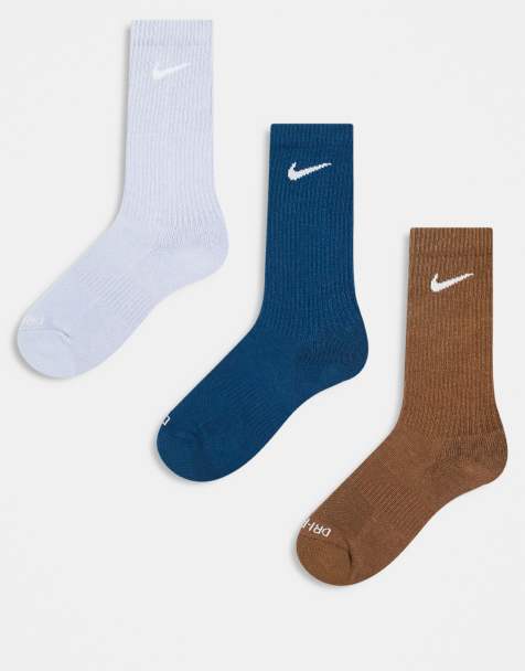 Nike Training - Everyday Cushioned - Lot de 3 paires de chaussettes - Bleu et marron - view 1