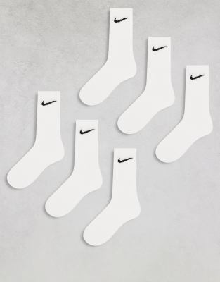 Nike Training - Everyday Cushioned - Lot de 6 paires de chaussettes - Blanc