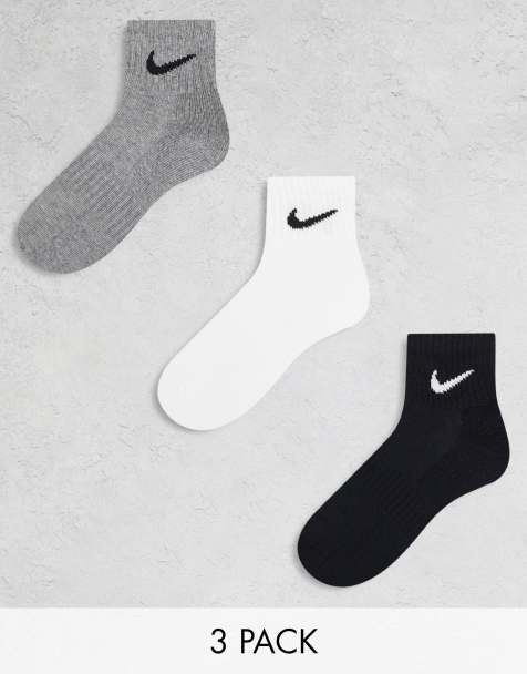 Nike Training - Everyday Cushioned - Pakke med 3 par ankelsokker i hvid/grå/sort - view 1