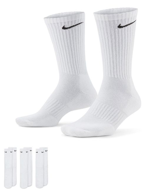 Nike Training - Everyday Cushioned - Pakke med 3 par sportssokker i hvid