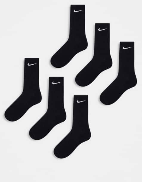 Nike Training Everyday Cushioned Plus 6 pack crew socks in black - view 1