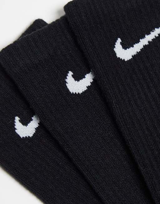 Nike Training Everyday Cushioned Plus 6 pack crew socks in black, 3 of 4