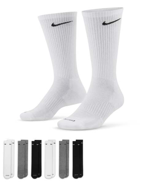 Nike Training - Everyday Cushioned Plus - Confezione da 6 paia di calzini ammortizzati multicolore - view 1