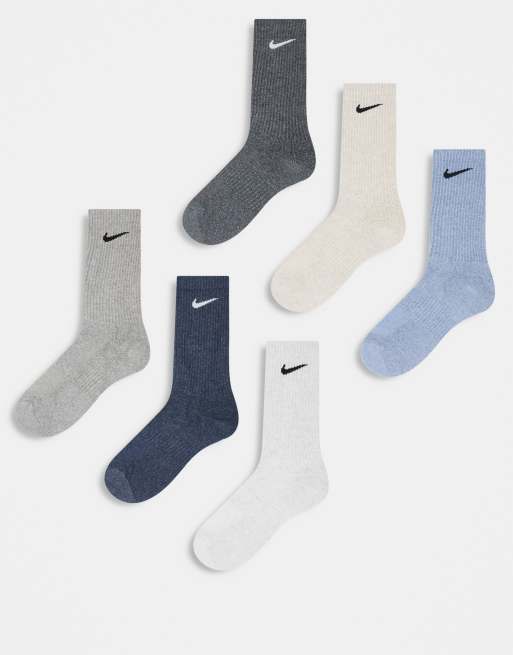 Nike Training - Everyday Cushioned Plus - Confezione da 6 paia di calzini ammortizzati multicolore