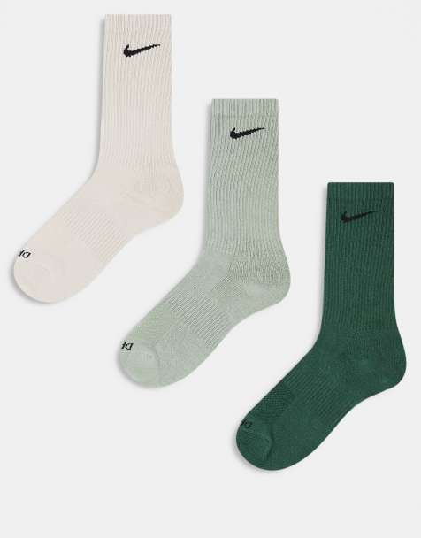 Nike Training – Everyday Cushioned Plus – Zestaw 3 par zielonych skarpetek do łydki - view 1