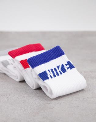 nike red white and blue socks