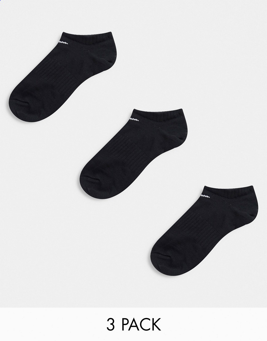 Nike Training Everyday Lightweight 3 pack no show socks in black