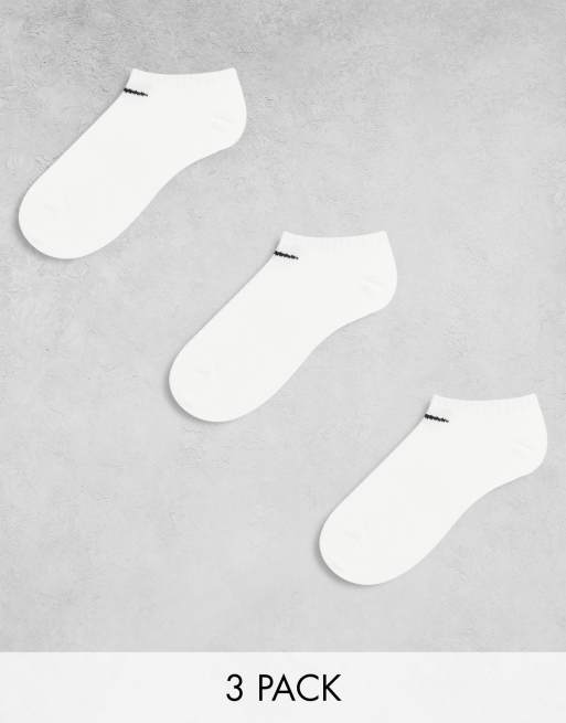 Nike Training Everyday Lightweight 3 pack no show socks in white