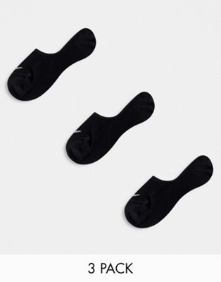 Nike Training Everyday Lightweight  3-pack unisex footsie socks in black - ASOS Price Checker