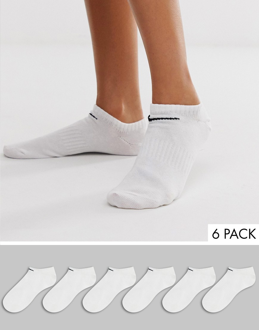 Nike Training Everyday Lightweight 6 pack no show socks in white