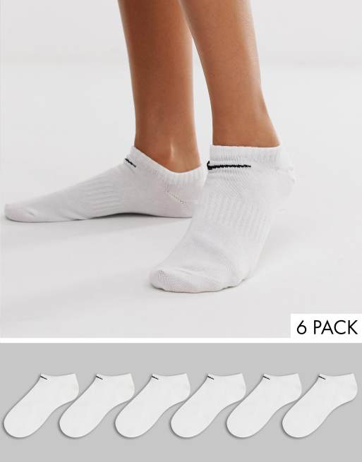 Nike Training Everyday Lightweight 6 pack no show socks in white ASOS