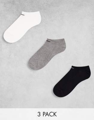 Nike Training - Everyday Lightweight - Lot de 3 paires de chaussettes invisibles - Multicolore