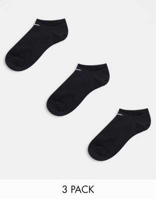 Nike Training - Everyday Lightweight - Lot de 3 paires de chaussettes invisibles - Noir