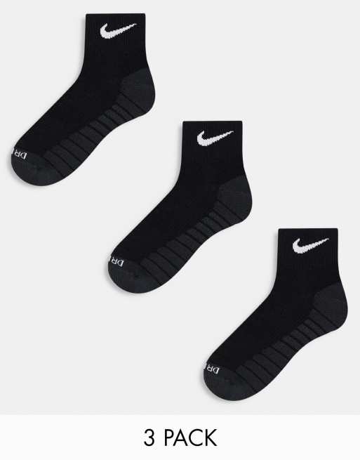  Nike Training Everyday Max Cushioned 3 pack socks in black