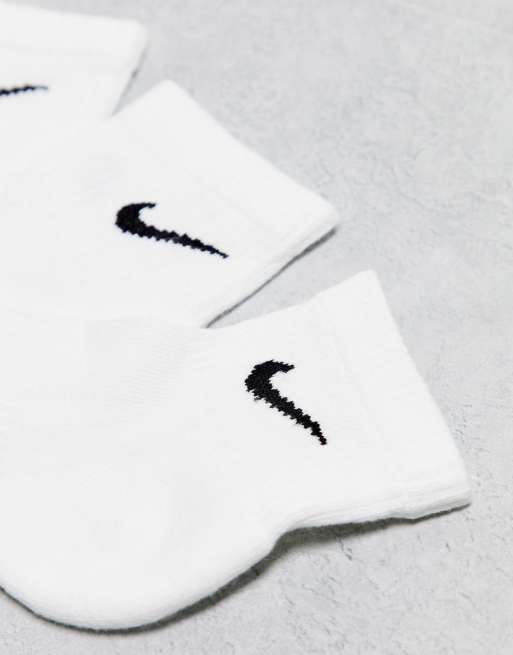 Nike Training Everyday Plus Cushioned 3 pack ankle socks in white ASOS