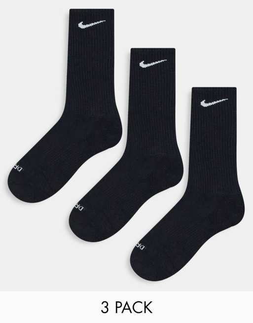 Nike Training Everyday Plus Cushioned 3-pack crew socks in black