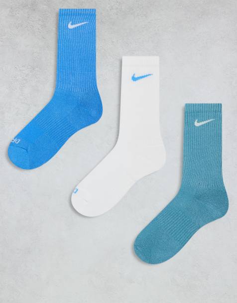 Nike Training Everyday Plus Cushioned 3 pack crew socks in blue and green - view 1