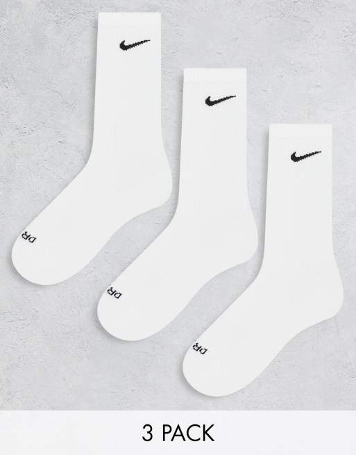 Nike Training Everyday Plus Cushioned 3 pack crew socks in white