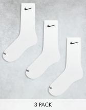 Nike Training Everyday Cushioned 6 pack crew sock in white