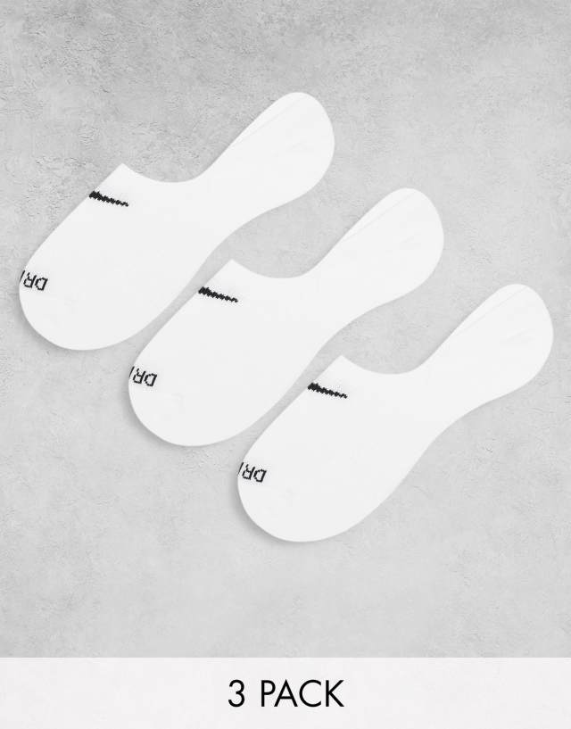 Nike Training Everyday Plus Cushioned 3-pack unisex sneaker socks in white