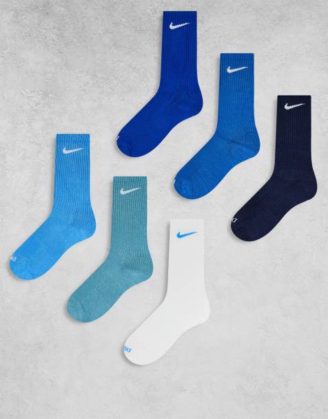 Nike Training Everyday Plus Cushioned 6-pack crew socks in blue - view 1