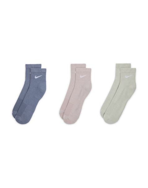 Nike Training - Everyday Plus Cushioned - Set van 3 paar enkelsokken in multi - view 1