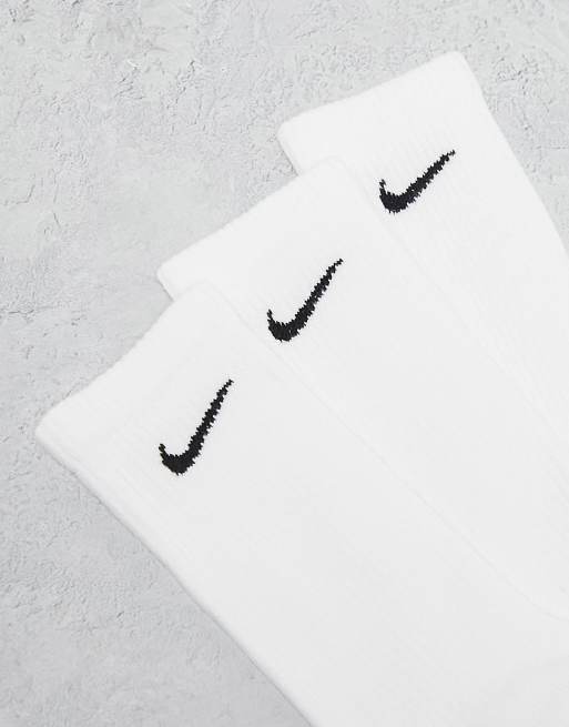 Nike Training - Everyday Plus Cushioned - Set van 3 paar sokken in wit, 2 van 4