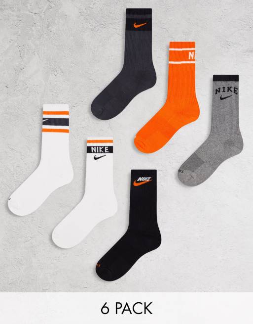 Nike Training – Everyday Plus – Flerfärgade, retro strumpor, 6-pack