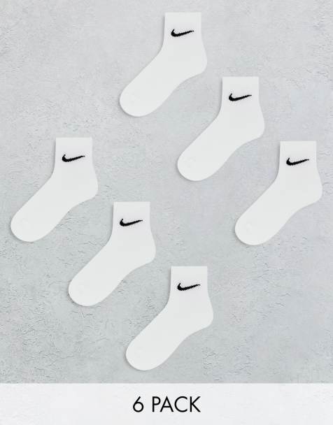 Nike Training - Everyday - Set van 6 paar enkelsokken met demping in wit - view 1