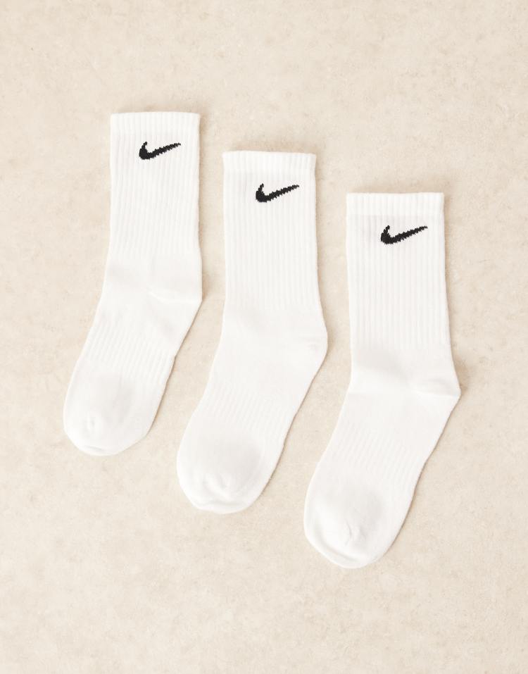 Nike Training – Everyday – Vita, lätta ankelstrumpor, 3-pack - view 1