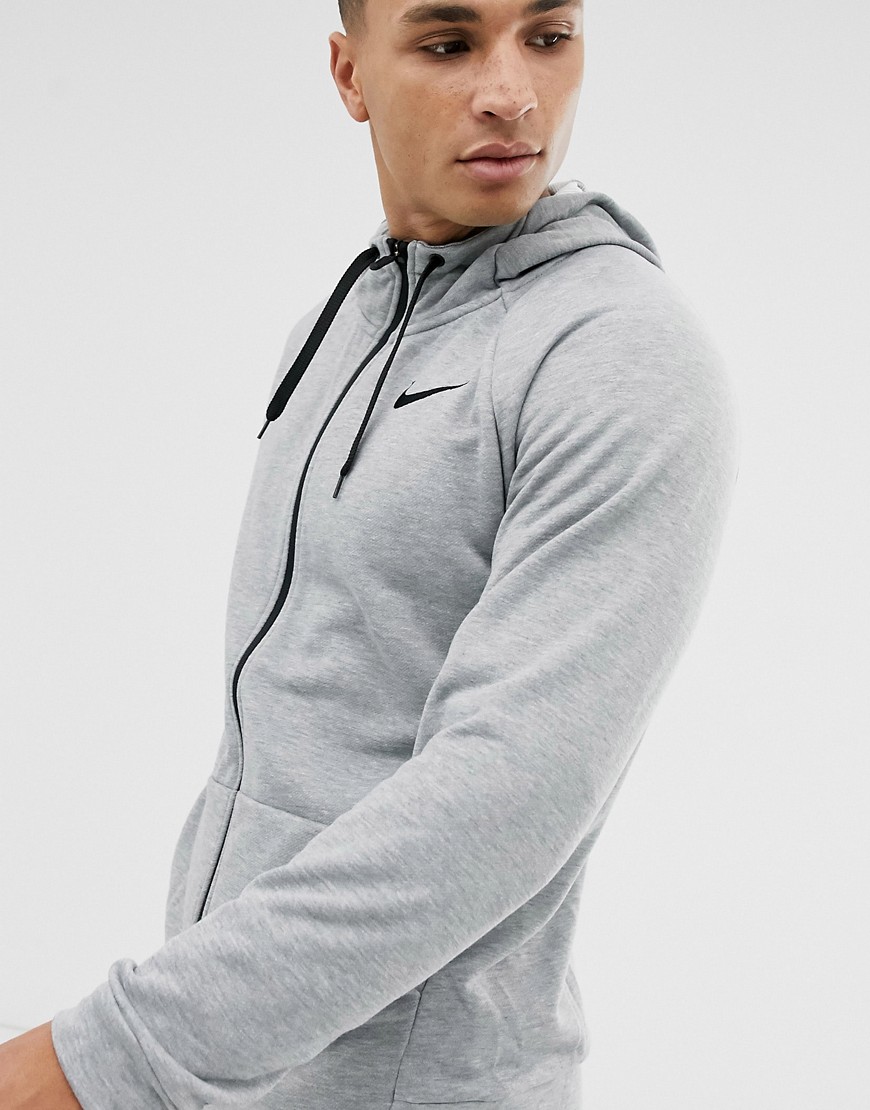 Nike Training - Felpa con cappuccio in pile grigio