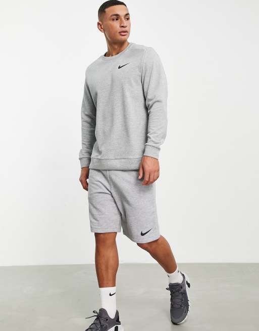 Nike Training - Felpa girocollo grigia, 4 di 4