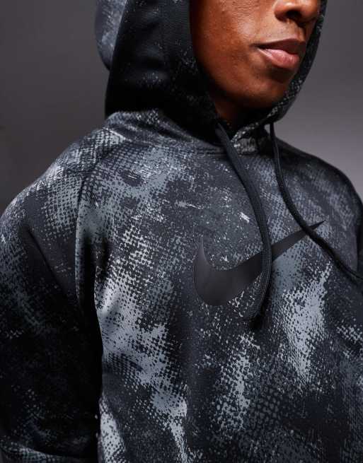 Nike Training Felpa nera mimetica con cappuccio ASOS