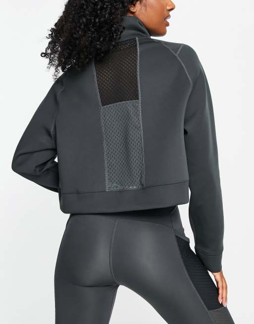 Nike Training Femme half zip top in black