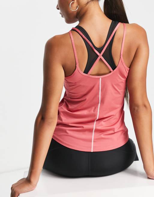 Nike Training - Femme One - Dri-FIT tanktop met bandjes in roze, 2 van 4