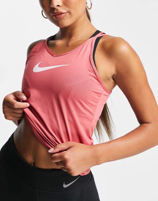 Nike Training - Femme One - Dri-FIT tanktop met bandjes in roze, 3 van 4