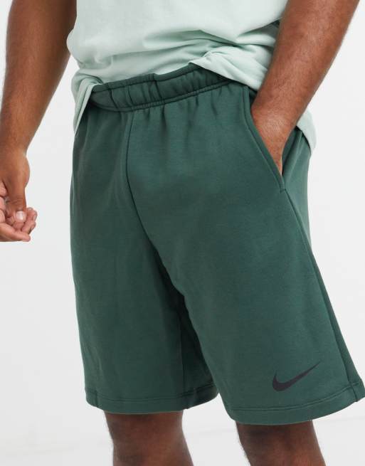 Green nike cheap fleece shorts