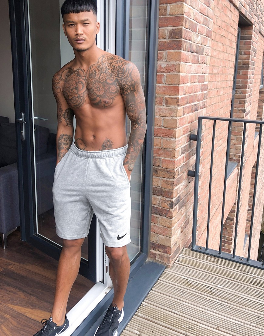 Nike Training fleece shorts in grey