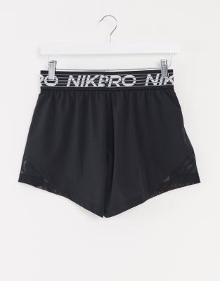 nike training flex 2 in 1 shorts in black