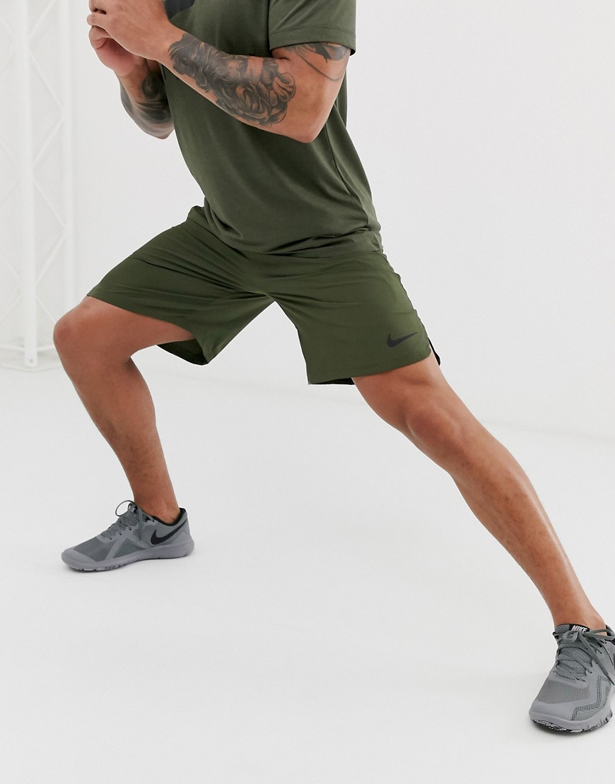 Nike Training Flex 2.0 – Kakifärgade vävda shorts-Grön