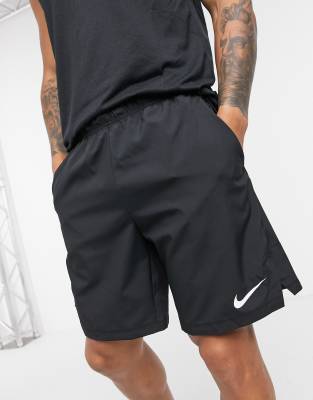 black woven nike shorts