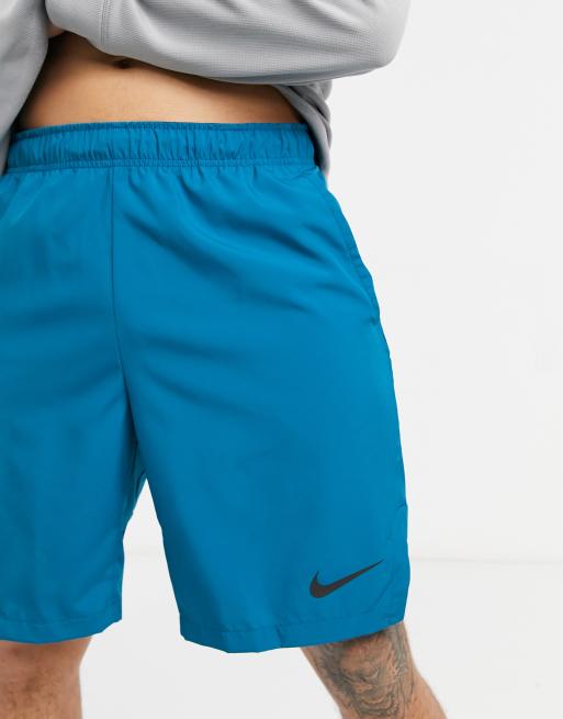 Nike Training Flex woven graphic shorts in blue