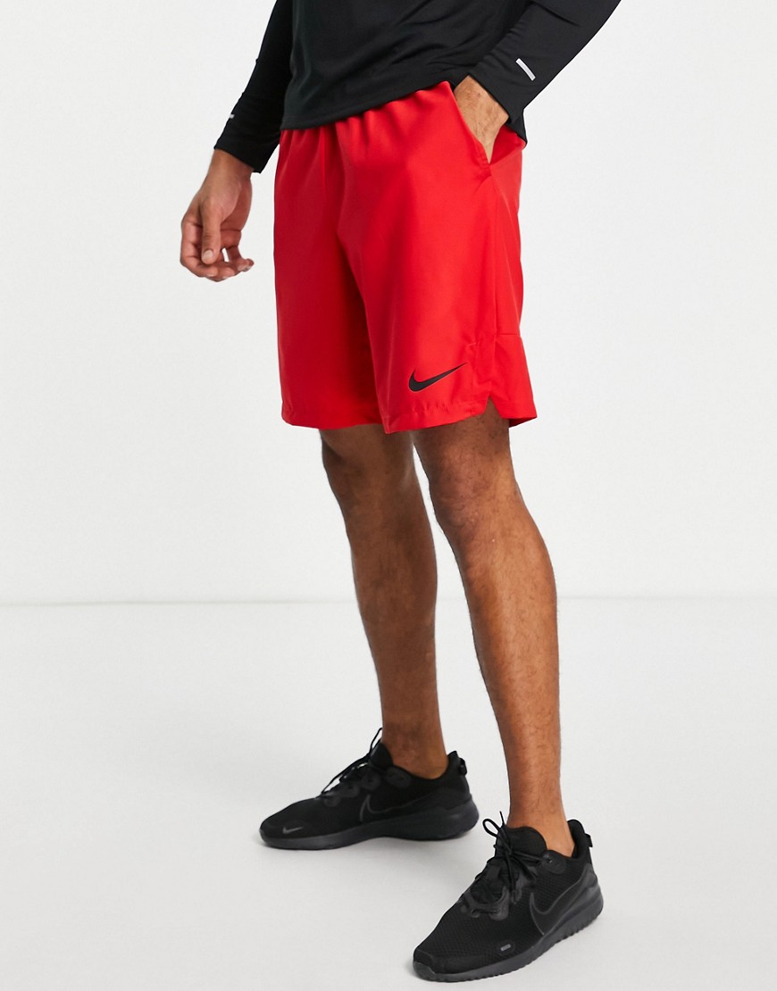Nike Training Flex 3.0 woven shorts in red