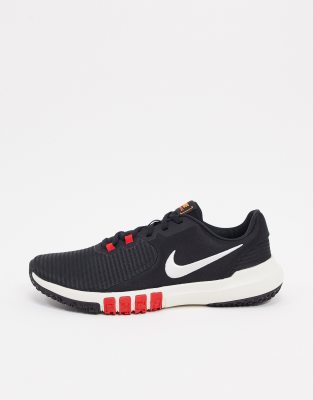 nike training flex sneakers in black