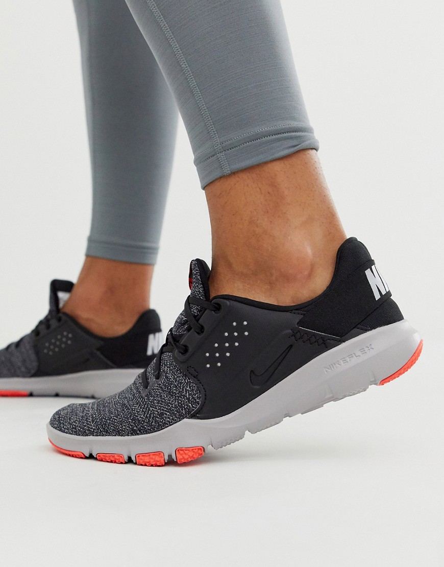 Nike Training - Flex Control - Sneakers nere e argento-Nero