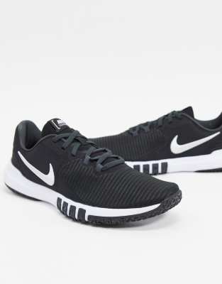 nike training flex trainers in black