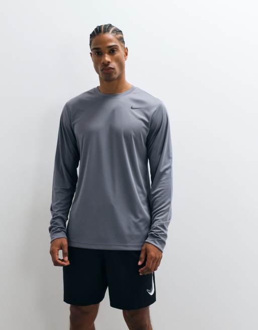 Nike Training Flex Dri-FIT långärmad t-shirt i grått, 5 av 5
